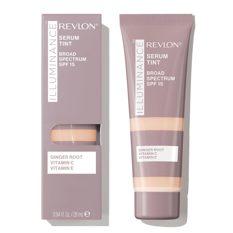 Revlon Illuminance front packaging showing label and shade 113 Ivory Beige benefit: clear shade ID