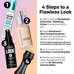 Revlon bottle next to ruler to show 1 fl oz size and travel-friendly benefit