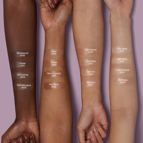 Revlon Illuminance swatch of 117 Light Beige showing natural, blendable coverage