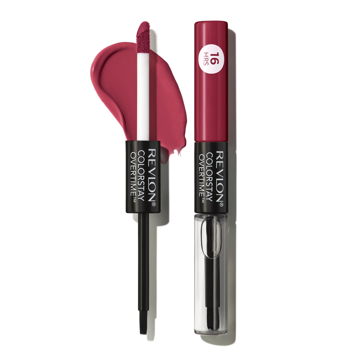 Revlon tube inside a purse showing travel-friendly, on-the-go use