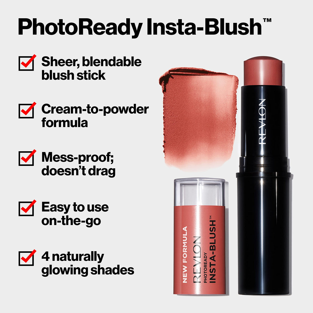 Revlon cream-to-powder texture close-up illustrating smooth blendability