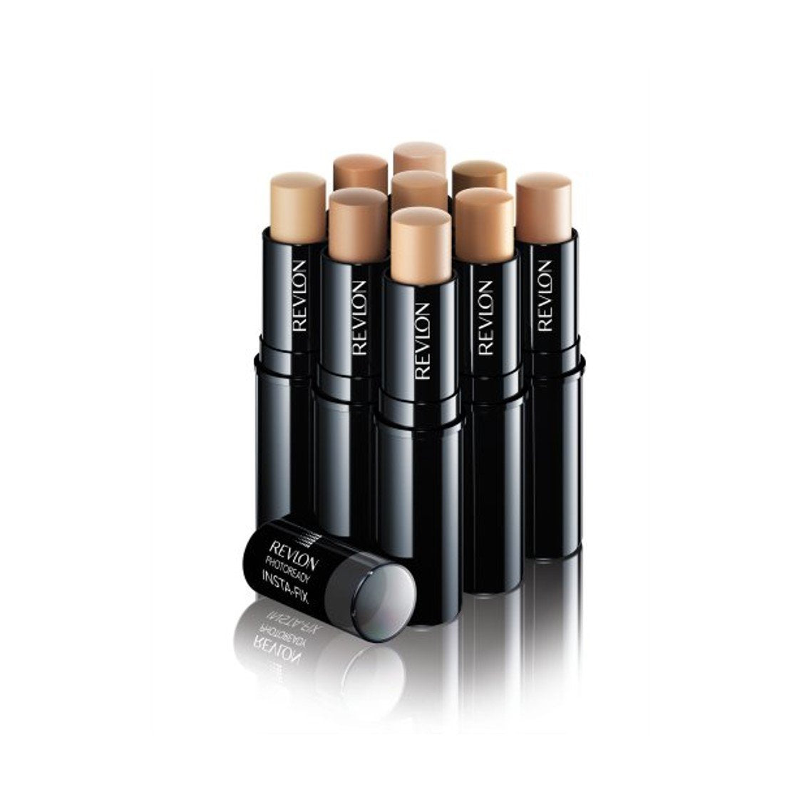Revlon foundation stick inside a handbag lifestyle shot for on-the-go use