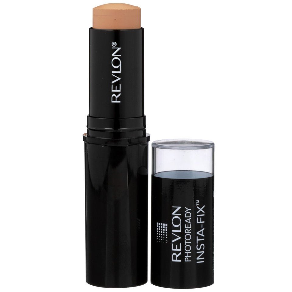 Revlon Insta-Fix stick front view showing compact portable design and quick coverage benefit