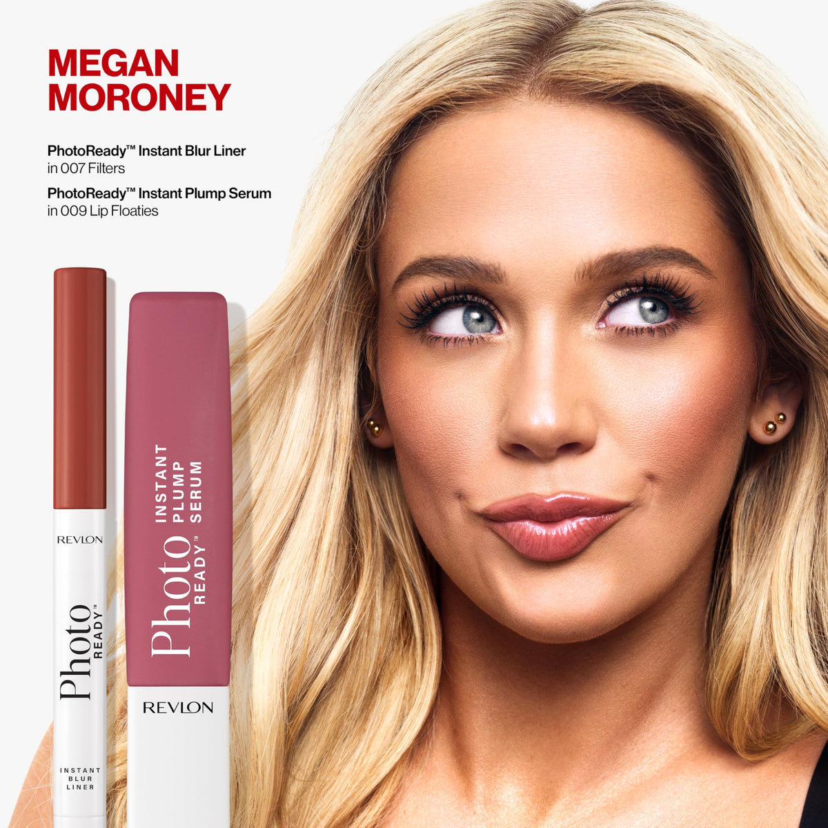 REVLON swatch showing liner texture and soft-matte blur benefit