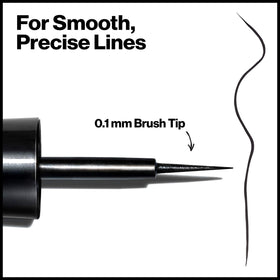 Revlon texture stroke of Black Out showing rich, smooth pigment payoff