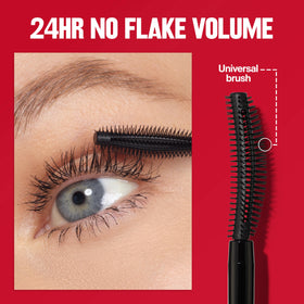 Revlon ColorStay before and after lashes showing added volume and separation