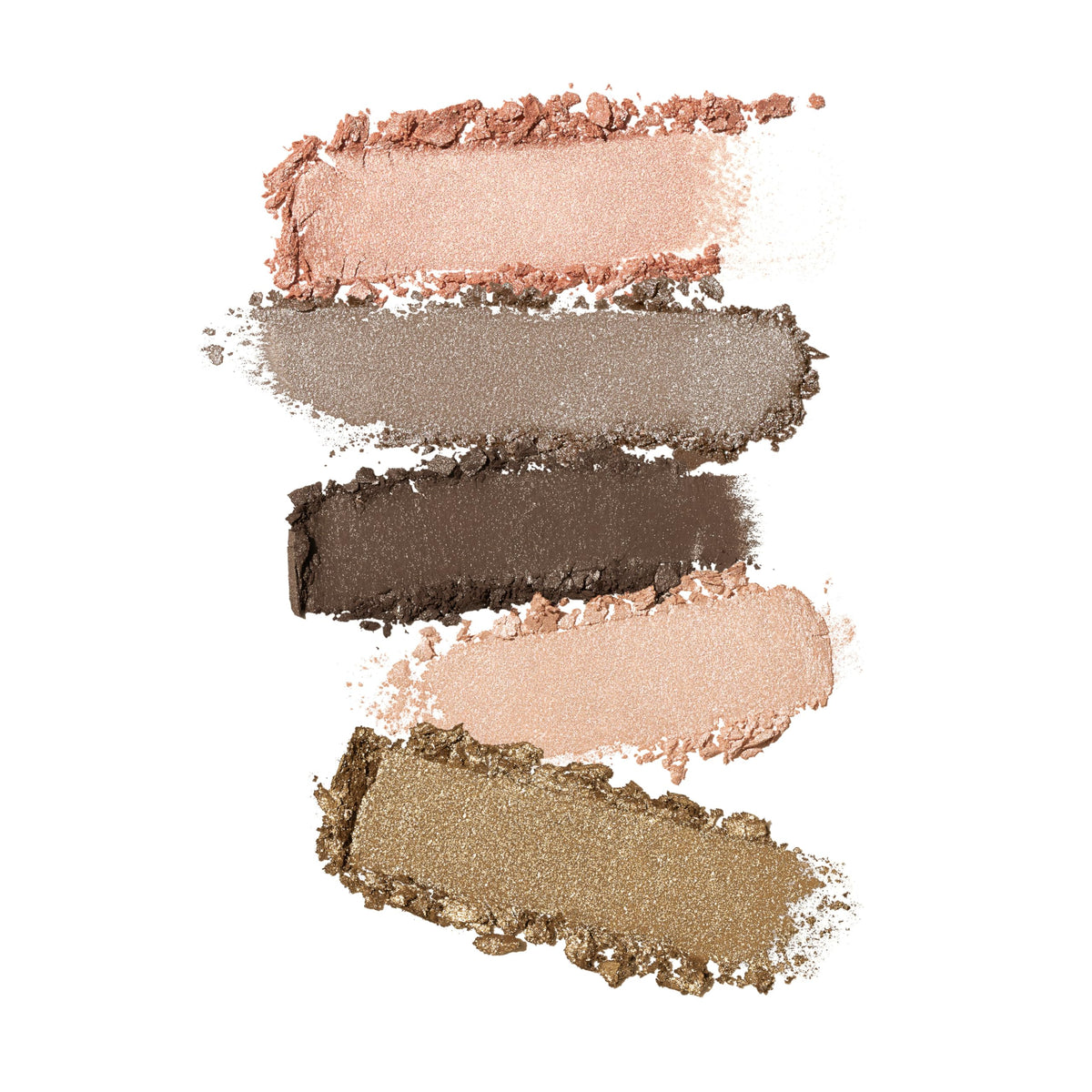 Revlon open palette top view showing primer, three grays, shimmer for versatile looks