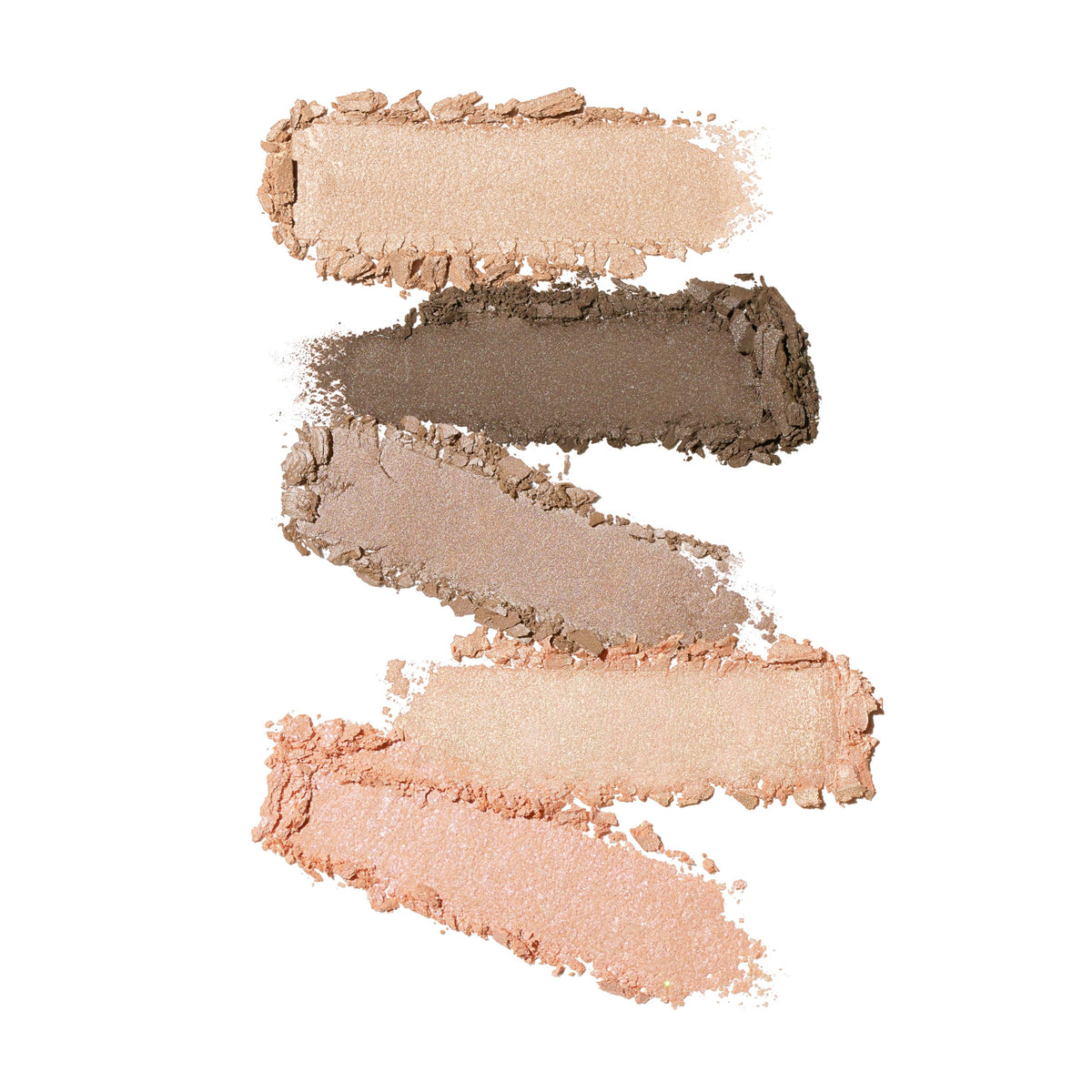 Revlon open top view showing primer, three shadows and shimmer for easy layering