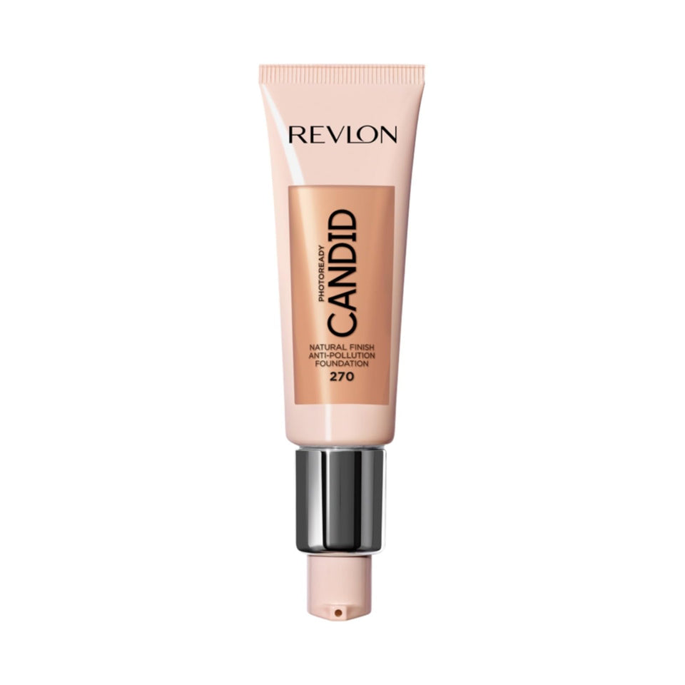 Revlon bottle front packaging showing shade label and pump for easy dosing