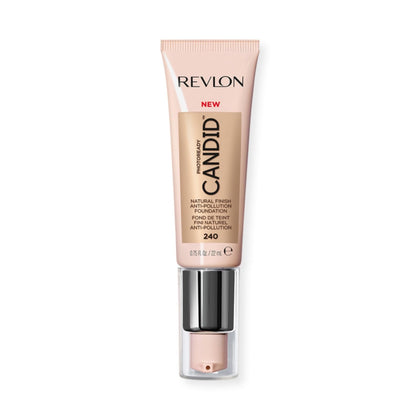 Revlon bottle front packaging showing label and shade, suggests trusted protection