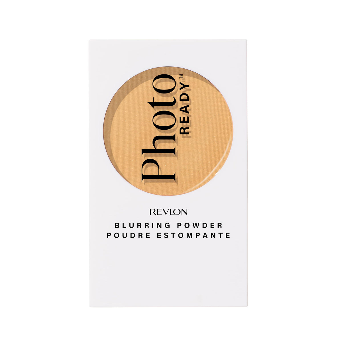 Revlon PhotoReady compact front view showing shade 030 Medium Deep and packaging benefit