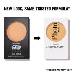 Hand holding Revlon PhotoReady compact demonstrating size and travel-friendly benefit
