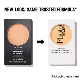 Open Revlon compact with included brush demonstrating easy on-the-go application benefit