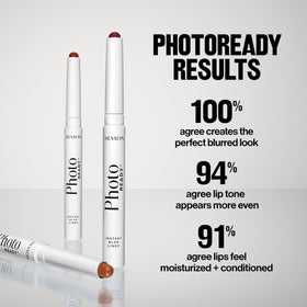 REVLON applied on lips showing natural overline and visibly fuller appearance