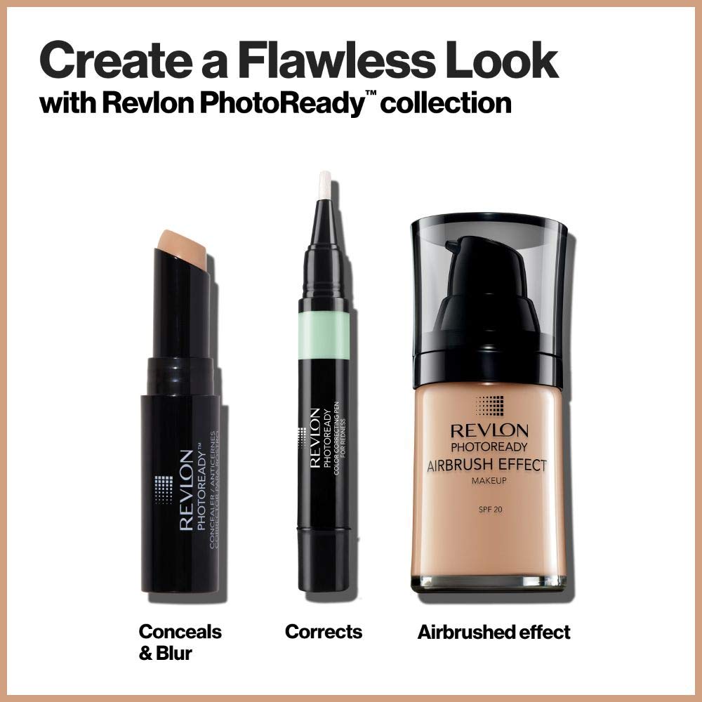 Revlon PhotoReady in makeup pouch lifestyle shot showing convenience for touch-ups