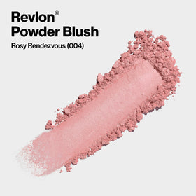 Revlon powder blush pan closeup highlighting microfine texture and blendability