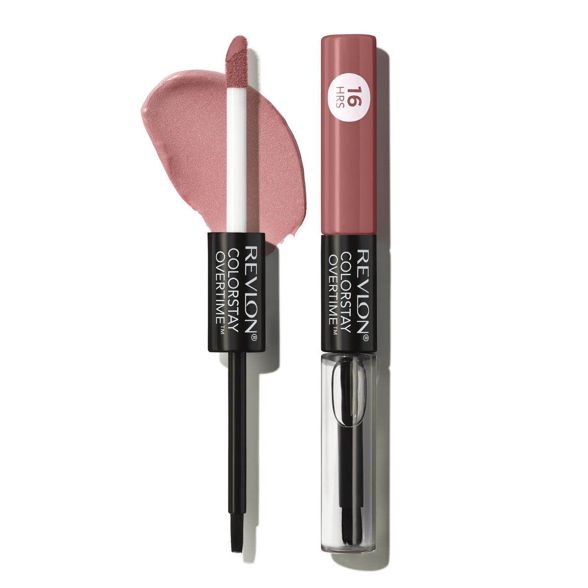 Revlon tube beside a coin for scale showing compact, travel-friendly size
