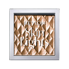 Revlon Skinlights compact front view showing sleek packaging and natural glow