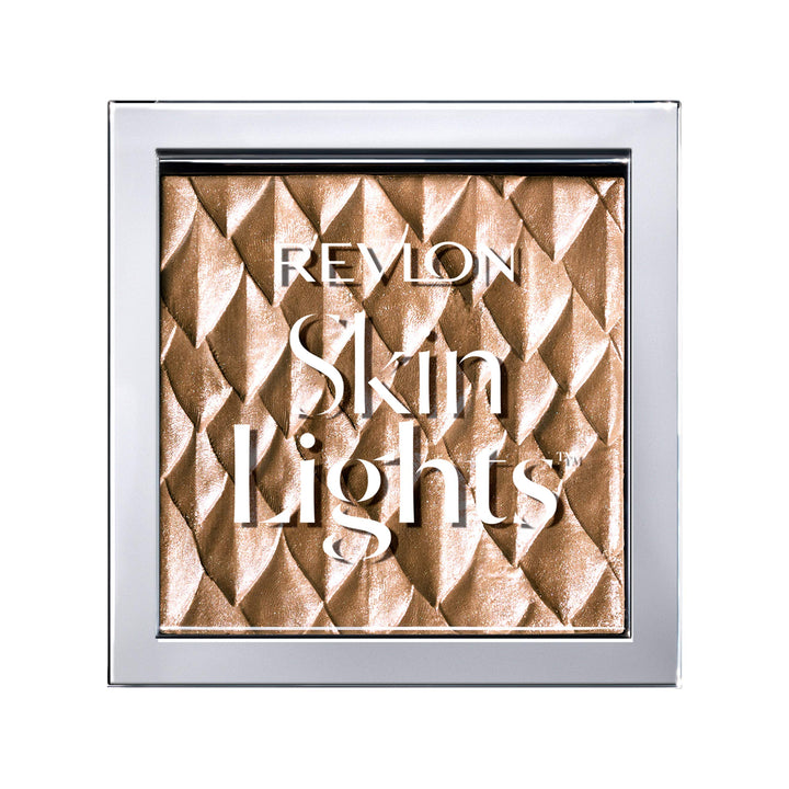 Revlon Skinlights compact front view showing sleek packaging and natural glow