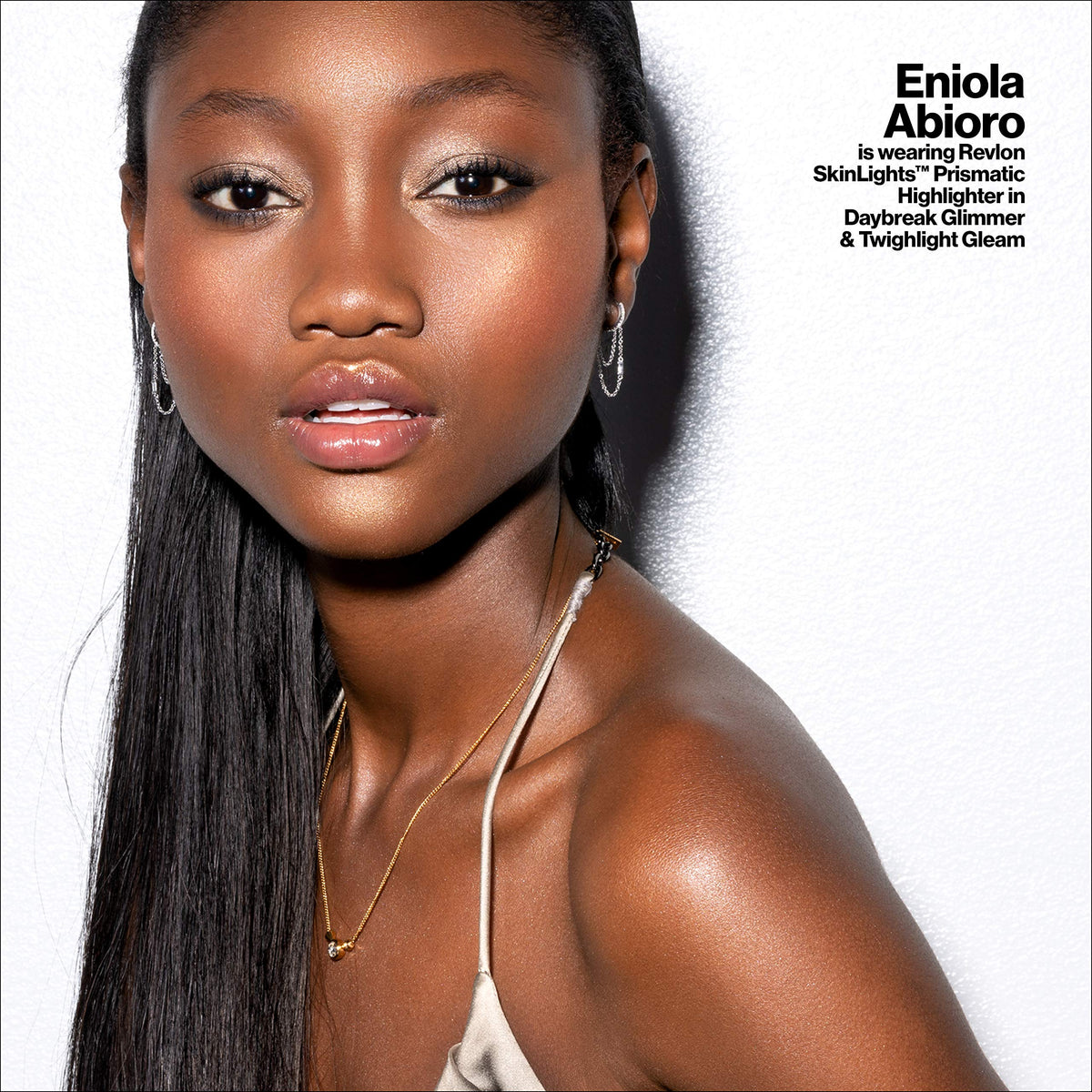 Revlon Skinlights used in evening makeup look for camera-ready radiance
