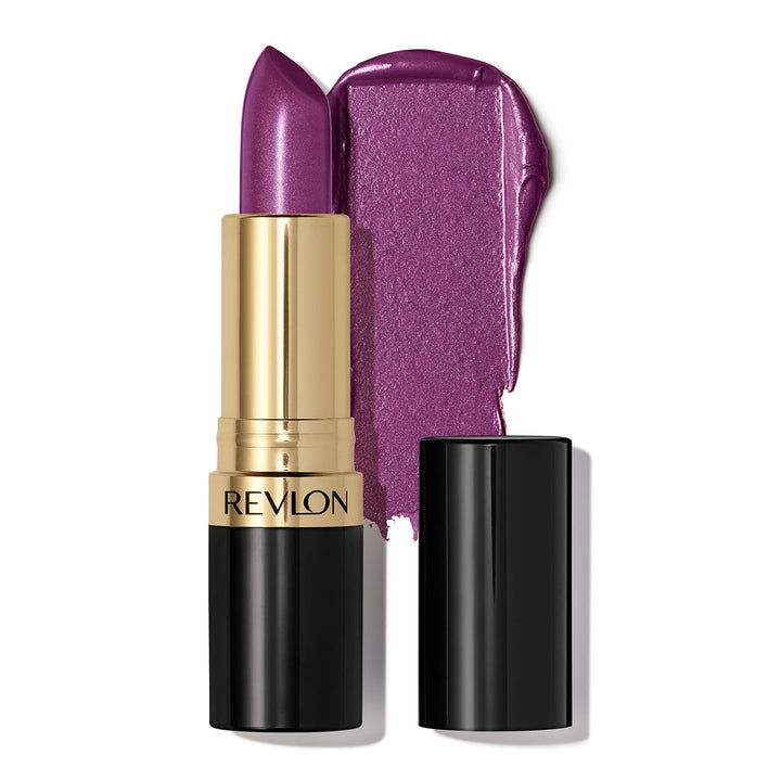 Revlon lipstick front packaging showing Violet Frenzy vibrant purple and brand
