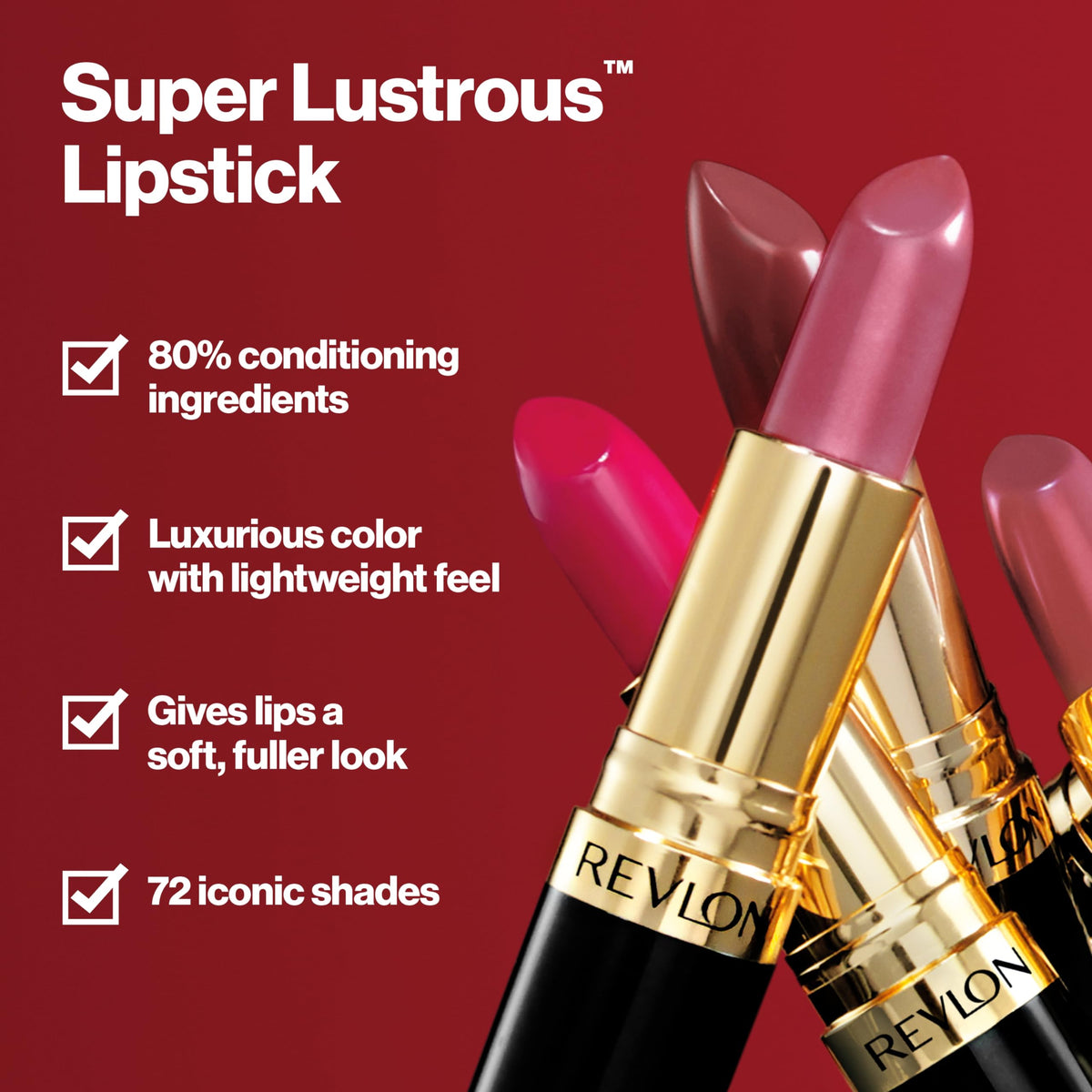 Revlon application on model lips close-up demonstrating smooth coverage and shine