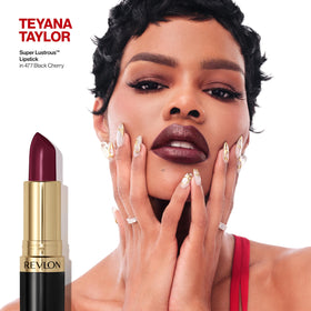 Revlon lip swatches of Plumalicious on forearm showing rich pigment payoff