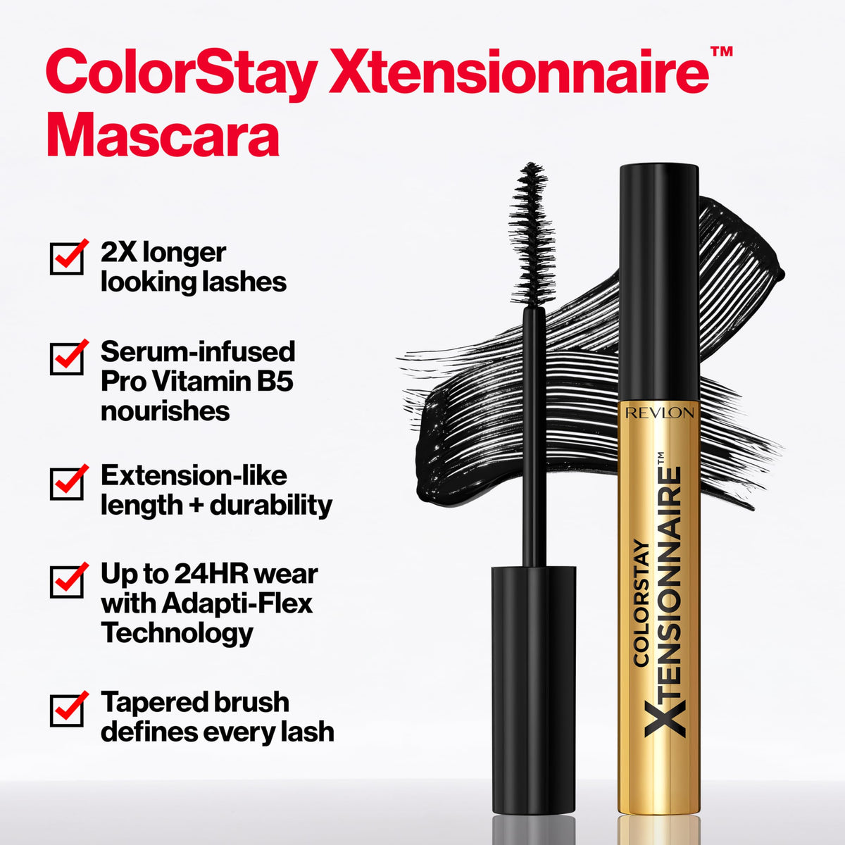 Revlon tapered brush close-up defines tiny corner lashes precisely