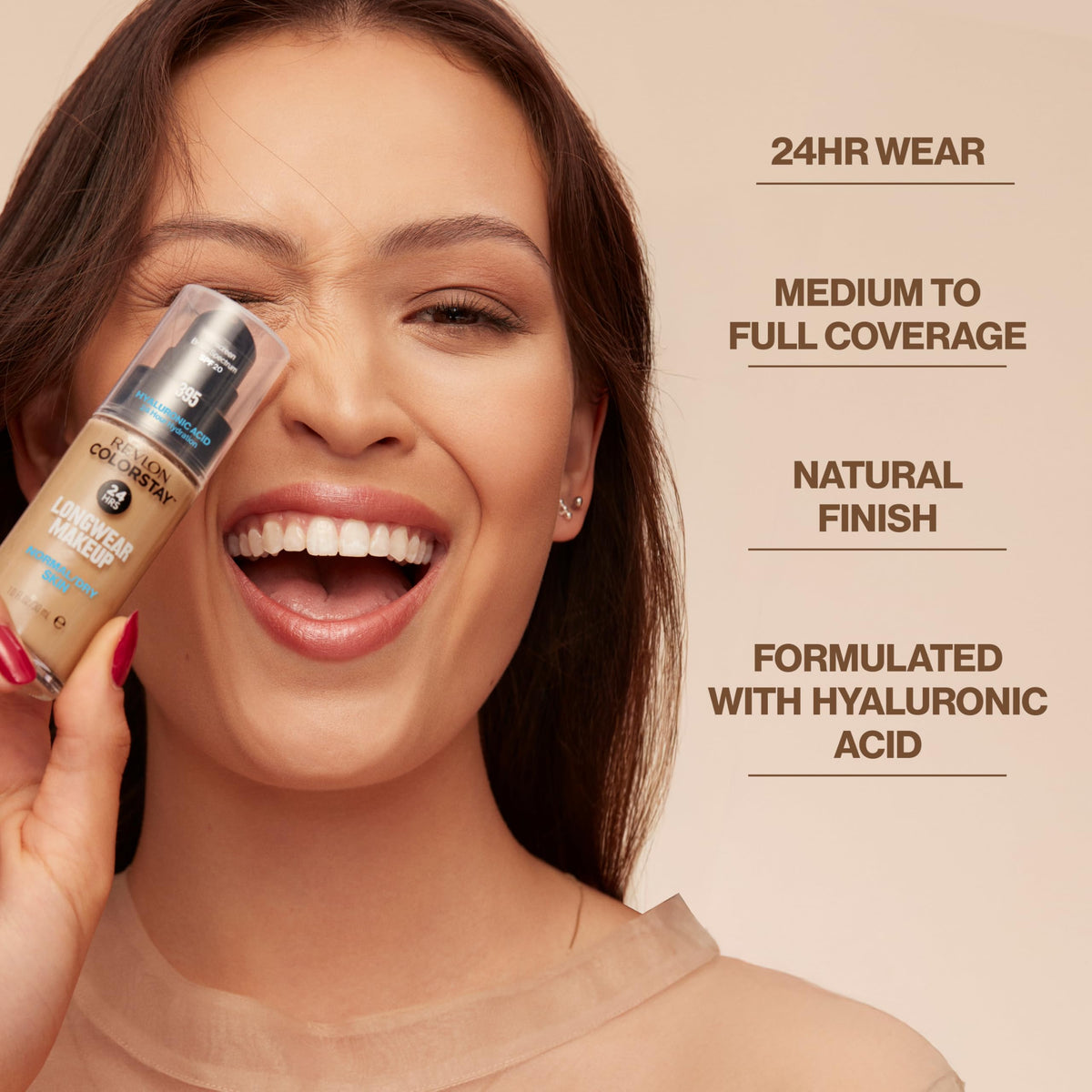 Revlon texture close-up highlighting hydrating, blendable finish