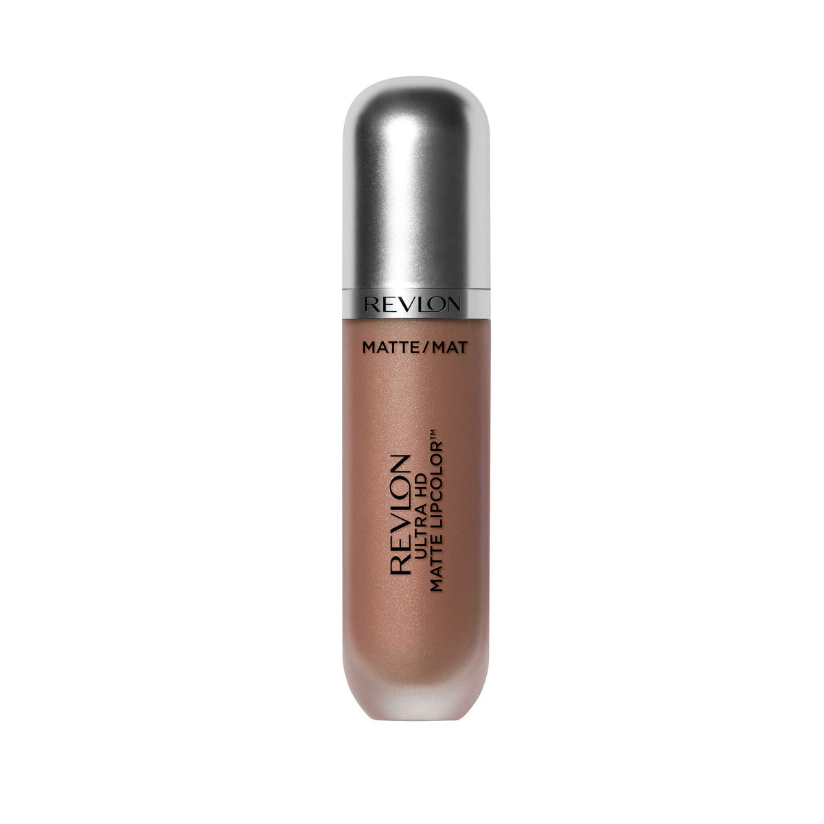 Revlon Ultra HD Matte Lipcolor front tube showing Seduction color and branding, easy shade ID