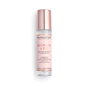 Revolution Beauty front bottle view showing label and size, convenient travel-friendly