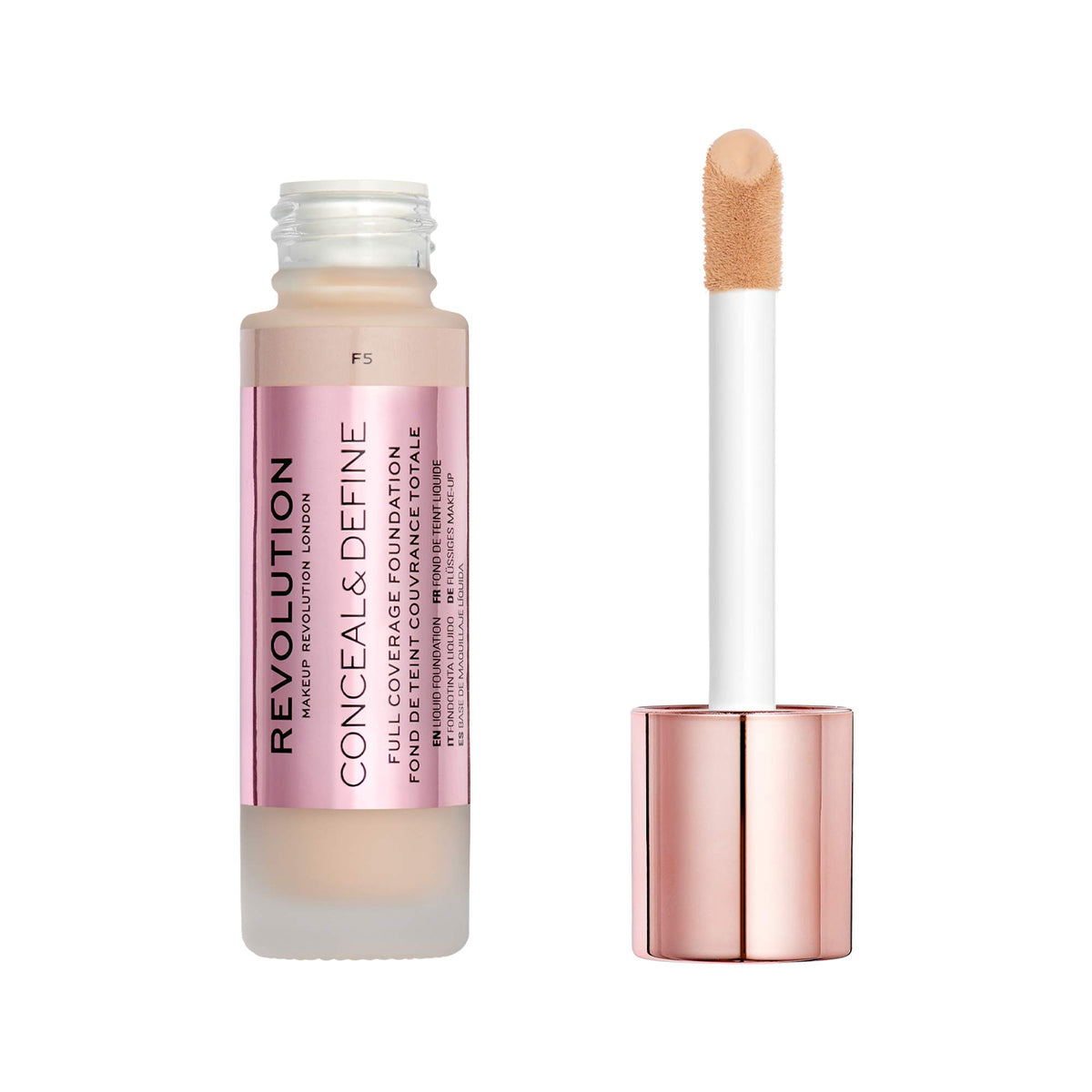 Revolution Beauty London doe-foot applicator close-up for precise placement and less waste