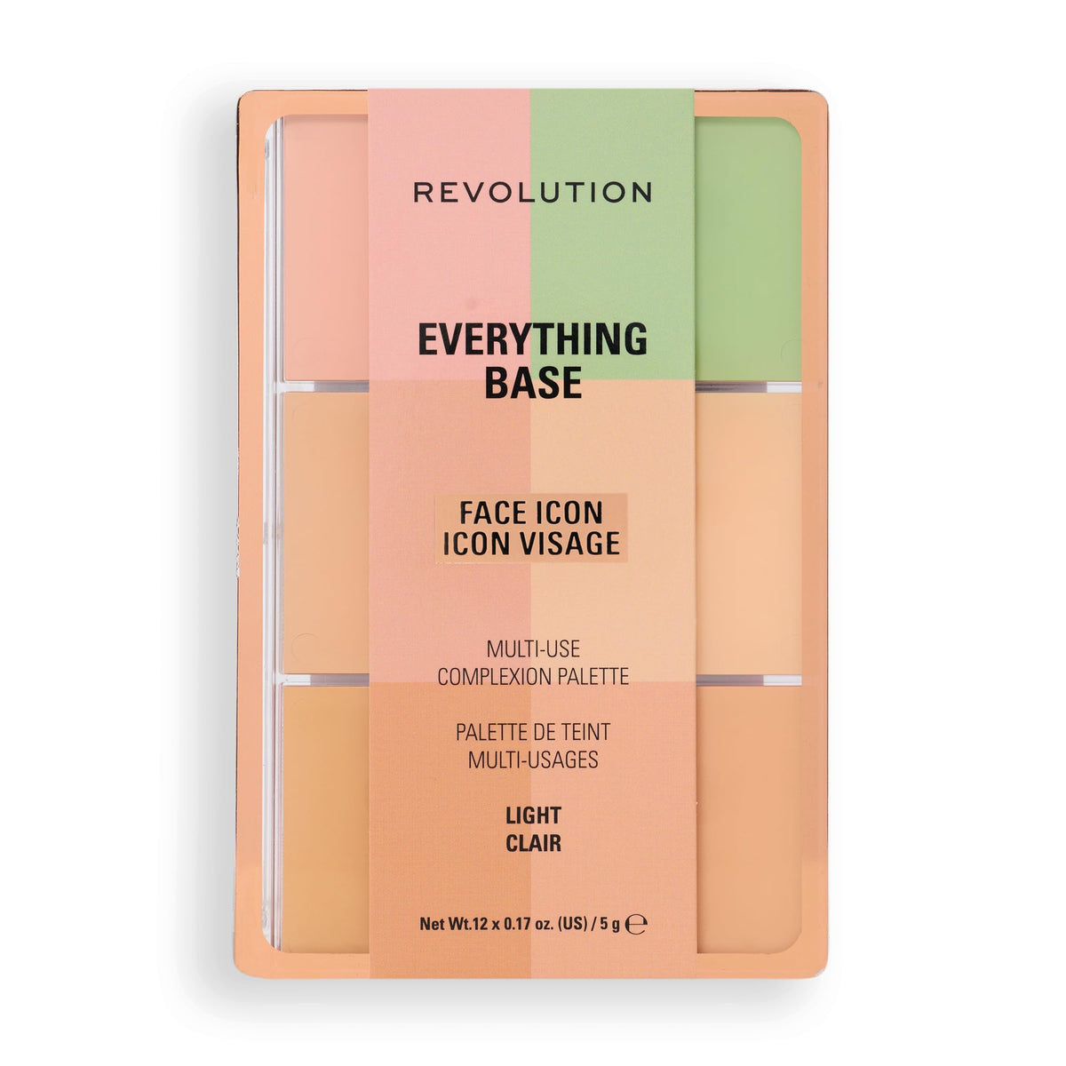 Revolution Beauty compact front view showing sleek portable design and convenience