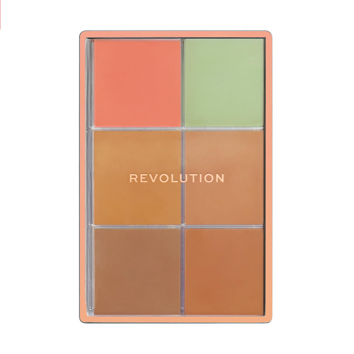 Revolution Beauty London palette inside a travel makeup bag highlighting on-the-go use