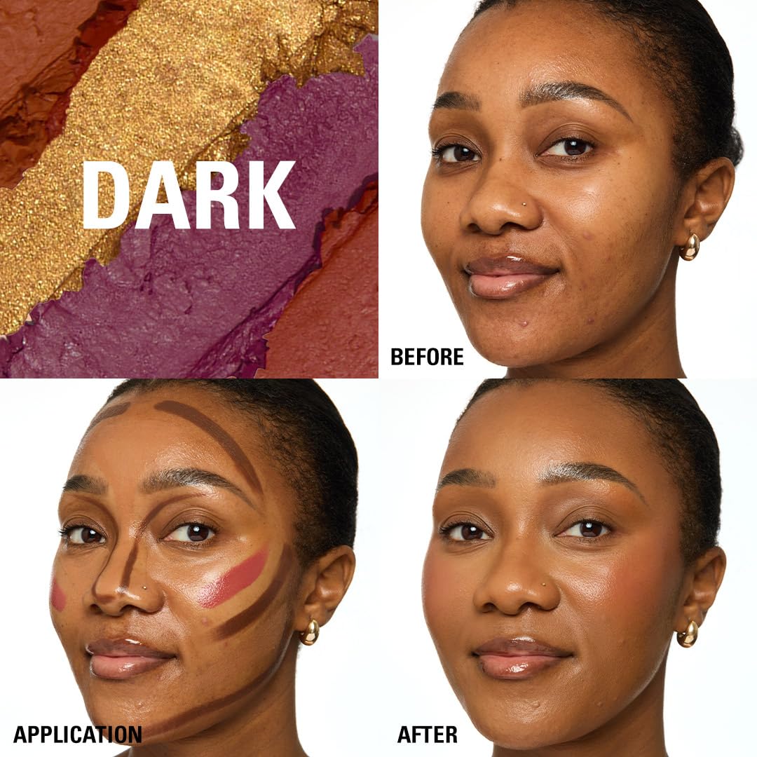 Revolution Beauty London open palette with cream pans demonstrating shade variety benefit