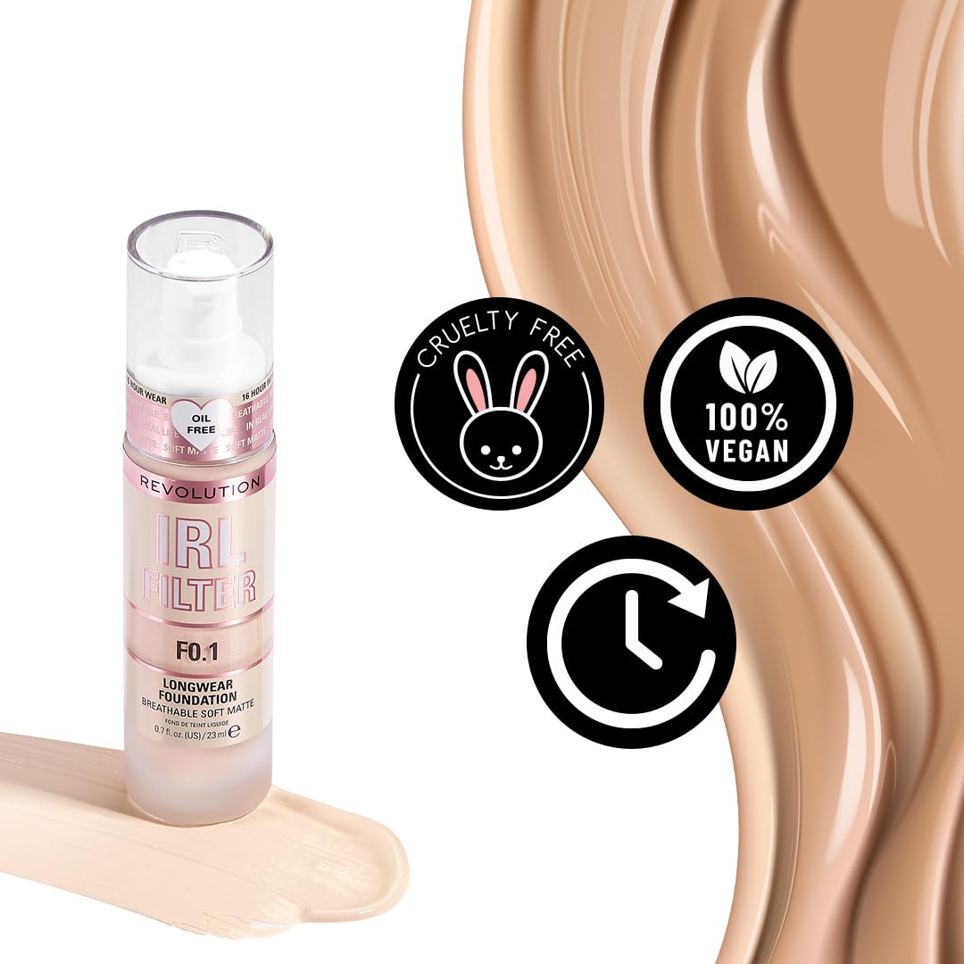 Revolution Beauty London applying foundation with buffing brush for even finish benefit