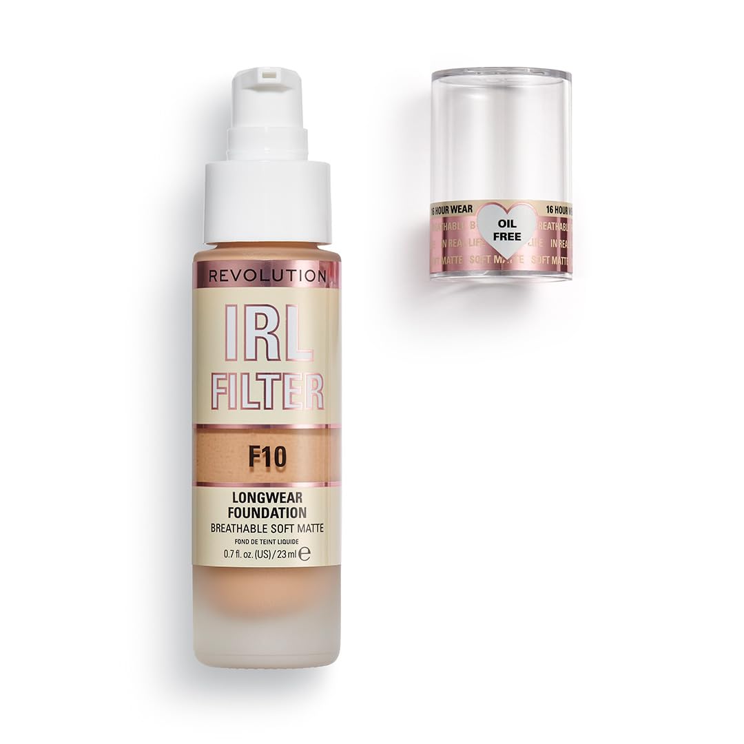 Revolution IRL Filter label close-up highlighting niacinamide and vegan benefit