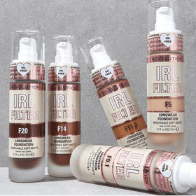 Revolution Beauty London coverage comparison showing medium to full buildable benefit