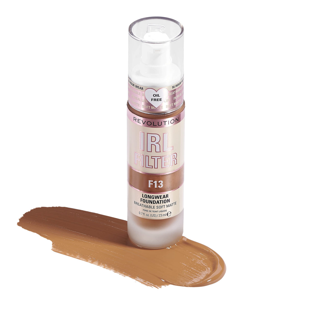 Revolution Beauty London foundation swatch texture showing smooth blendability benefit