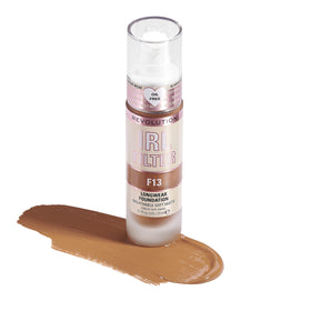 Revolution Beauty London foundation swatch texture showing smooth blendability benefit