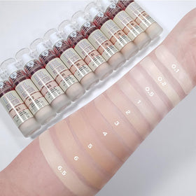 Revolution Beauty London shade F3 bottle on white background showing fair tone match benefit