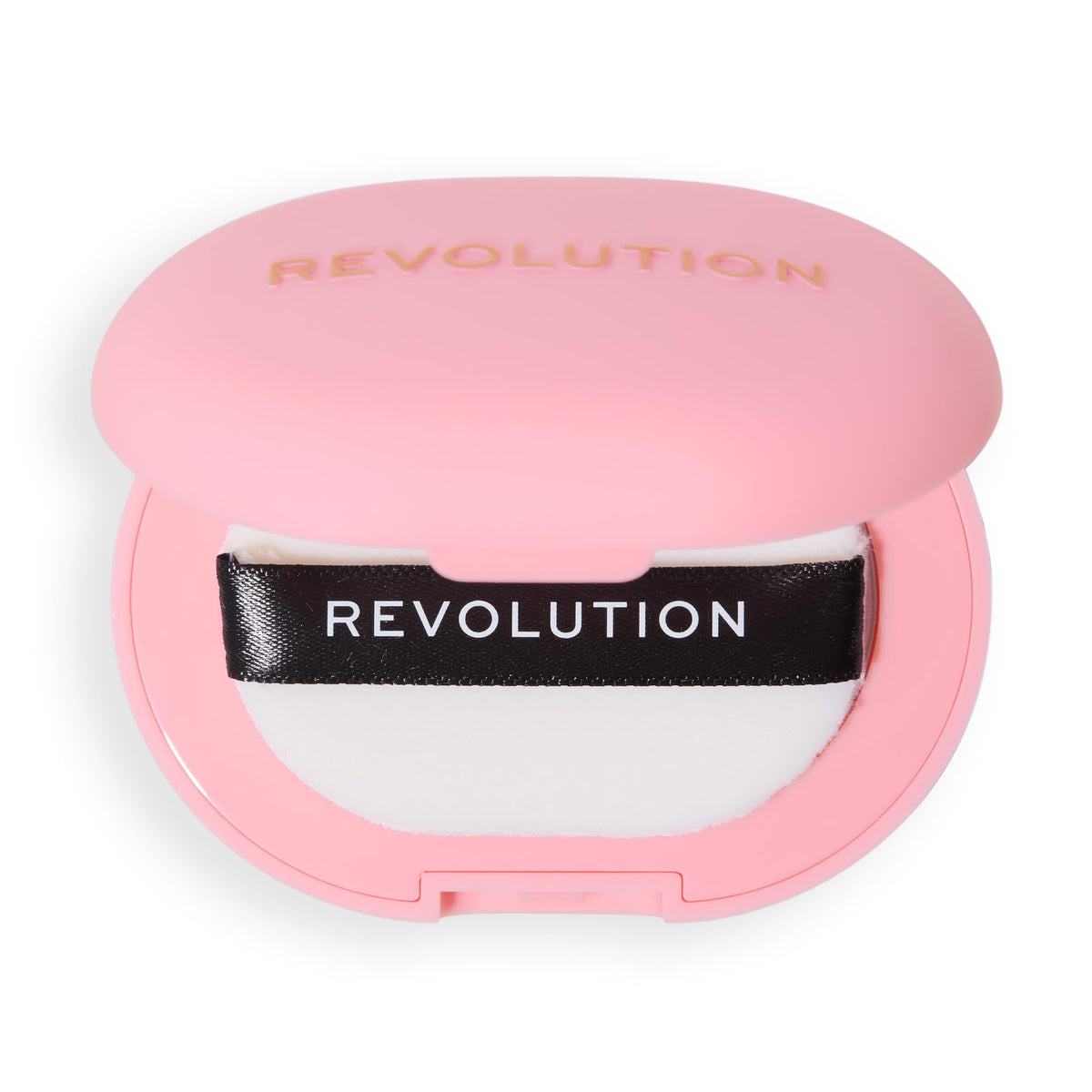 Revolution Beauty London flatlay with compact and makeup items showing everyday use