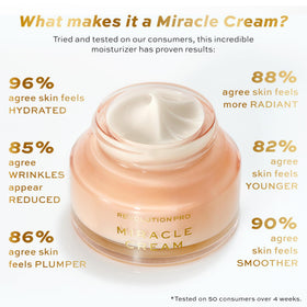 Revolution Beauty London cream texture swiped on skin, shows lightweight hydrating feel
