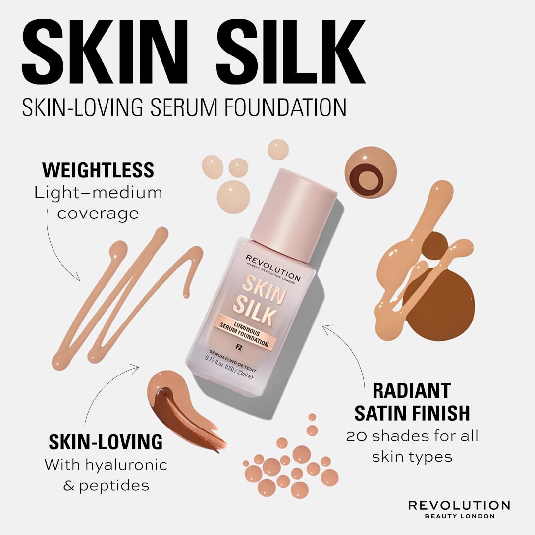 Revolution Beauty London foundation being buffed with brush for smooth coverage