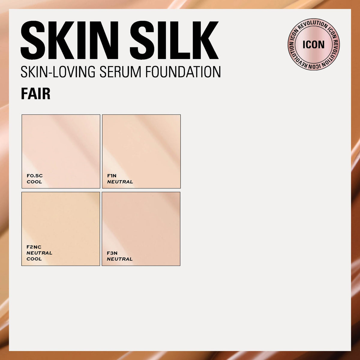 Revolution Skin Silk shade swatch on forearm, Revolution demonstrates true color match