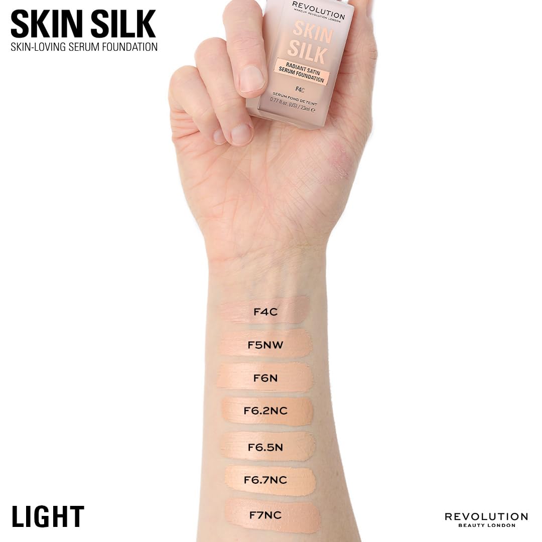 Revolution Beauty London texture swirl showing lightweight, blendable formula