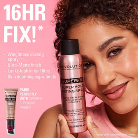 Revolution Beauty London ingredient label highlighting Aloe and Vitamin E benefits for skin