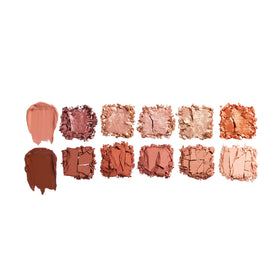 Revolution arm swatches of true icon bronze showing pigment payoff benefit