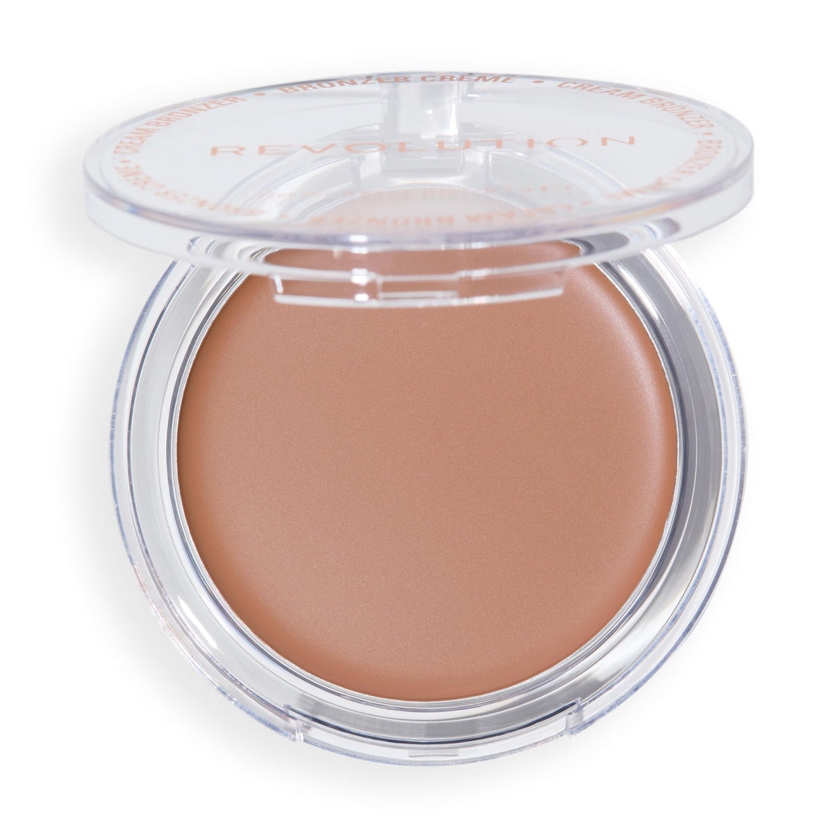 Revolution Beauty London bronzer beside ruler showing compact, travel-friendly size