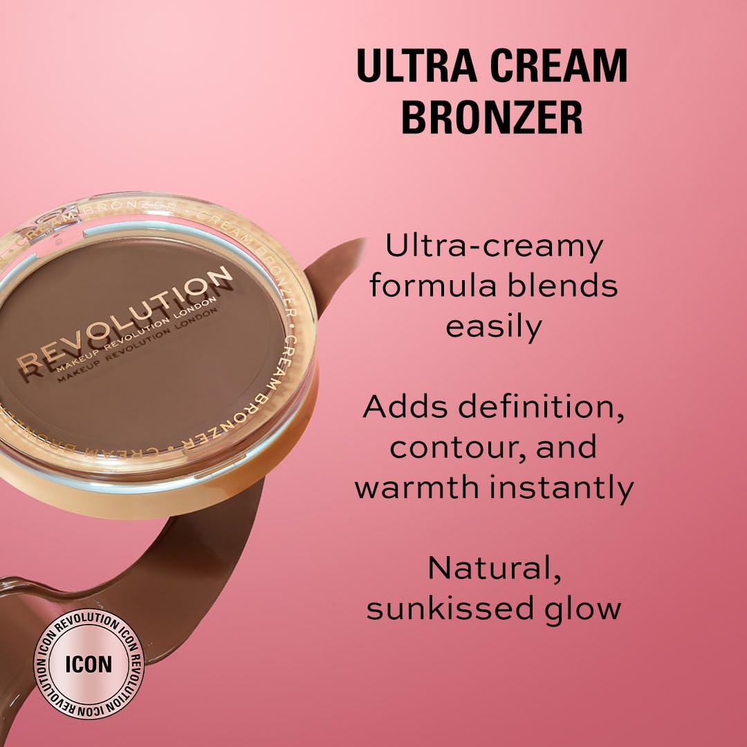 Revolution Beauty London creamy bronzer texture close-up showing smooth blendable formula